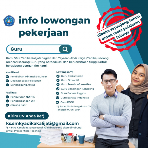 Lowongan Guru Bahasa Indonesia di  Yayasan Abdi Karya Jakarta