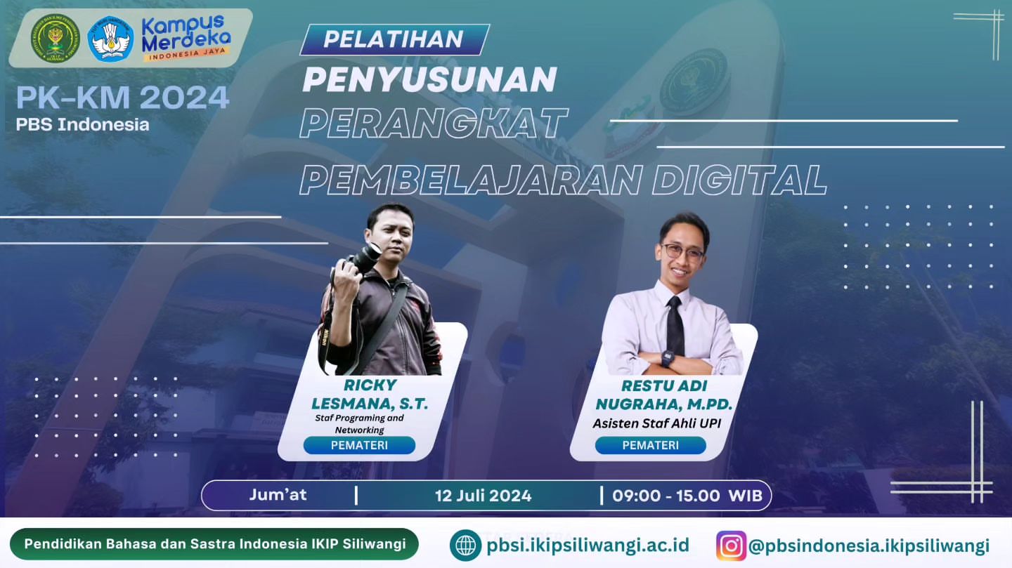 Halo Indonesia ???

Telah berlangsung kegiatan inspiratif untuk Bapak/Ibu dosen Prodi PBSI dalam Lokakarya Pelatihan Pembelajaran Digital dilaksanakan pada Jumat, 12 ...